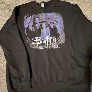 PacSun Black Buffy the Vampire Slayer Crewneck Sweater